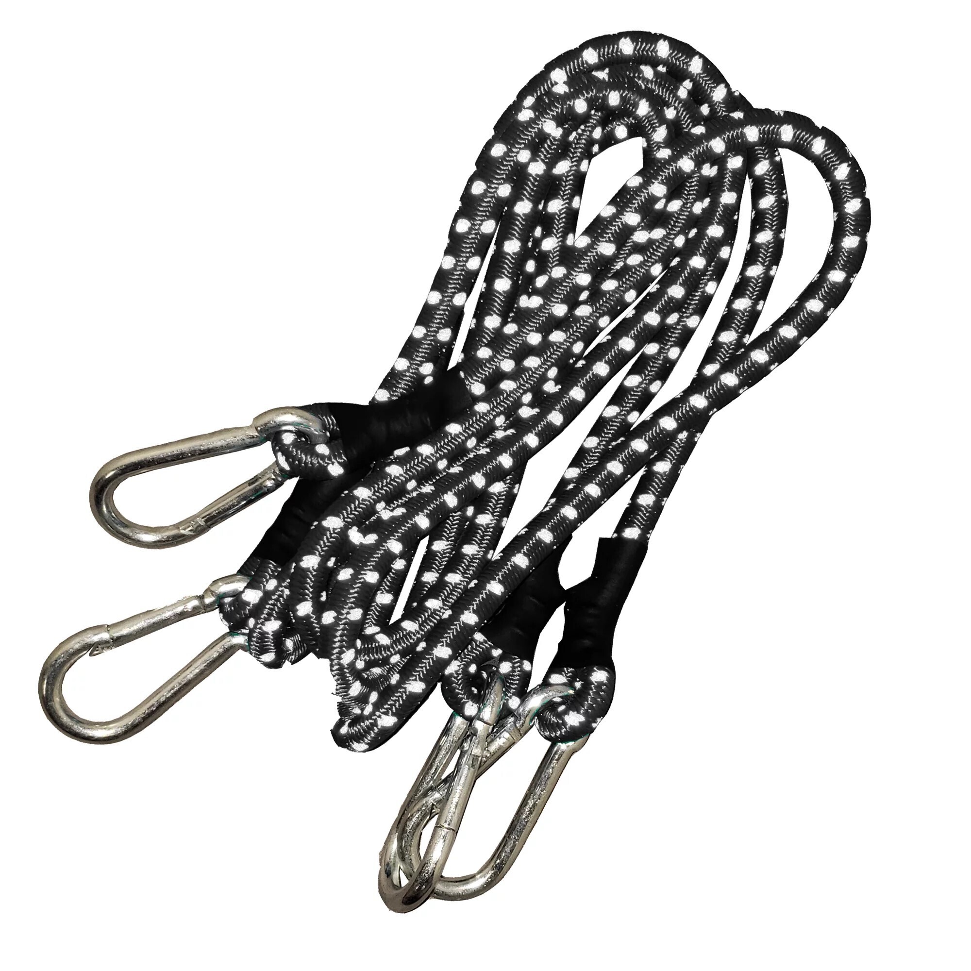 Kuma, 48in. Carabiner Bungee 2pk - Round, Reflective, Straps (qty.) 2 Model# GA248B-R